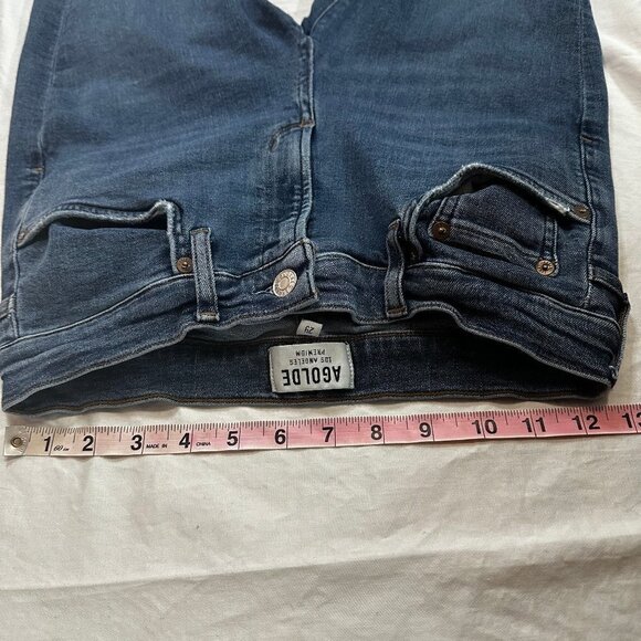 AGOLDE | Sophie High Rise Skinny Crop Jeans with Raw Hem | Size 29 - Picture 4 of 12